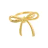 Anillos para Servilletas de Lazo Dorado Transfronterizos para Mesas de Hotel y Restaurante, Anillos para Servilletas Metálicos Brillantes Decorativos al por Mayor