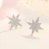 Pendientes de estrella de venta caliente moda coreana estrella de cinco puntas diamante pendientes irregulares pendientes de temperamento de corte retro para mujer
