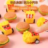 Juguete Creativo de Comida con Retroceso Mini Coche Corredor de Hamburguesas Juguete de Retroceso Novedad Gashapon Coche de Bolsillo Regalo para Jardín de Infancia