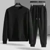 Conjunto casual de duas peças para homens e mulheres, nova coleção de outono, caimento solto, tamanhos grandes, moletom moderno, cinza, moda masculina transfronteiriça