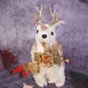 Adornos de Reno Navideño, Accesorios para Fotos, Decoraciones Navideñas, Decoración de Ambiente para Mesa y Ventana, Pequeños Renos Realistas