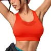 Sutiã Esportivo Respirável com Design de Alça Vazada Tricotada Sem Costura para Treino Fitness Feminino Estilo Quente Europeu e Americano