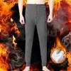 Pantalones térmicos para hombre transfronterizos, forrados de polar y engrosados, talla grande, pantalones de algodón de corte holgado para mediana edad y ancianos, leggings de invierno