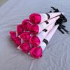 Presente de Dia dos Namorados Qixi Flores de Sabão Rosa de Haste Única Venda por Atacado Cravos Evento de Presente Presentes Criativos Itens Promocionais
