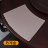 Sousplat de Couro Chuangmu Impermeável, Isolado e à Prova de Óleo Jogo Americano de Mesa de Hotel para Casa Luxo Leve em Forma de Leque Linha Única