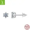 Nuevos Pendientes Yinziyun de Moissanita de 1 Quilate con Seis Garras, Pendientes de Moissanita Color D de Plata de Ley S925 de Lujo y Gama Alta