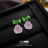 Brincos de Camélia Doce Agulha de Prata Estilo Coreano Laço Flor Pequenos Frescos Exquisitos Versáteis Elegantes Brincos para Mulheres