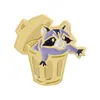 Broches Divertidos con Temática de Animales, Mapaches y Zarigüeyas de Dibujos Animados en Cubos de Basura, Insignias Metálicas, Accesorios para Ropa y Bolsas