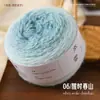 Lan Fei Qing Lan Alternativa Gradiente Hilo Largo Siete Estrellas Manta Capa Tejida Hilo de Ramo Chal Bufanda