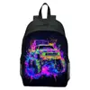 Mochila Escolar Infantil de 16 pulgadas Estampado Camión Monstruo Mochila para Estudiante de Primaria Niño y Niña