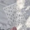 Adesivos de Unha Folha de Ouro Tomoni Quentes e Populares Ultra Finos Sem Costura Preto e Branco Semi-Transparente Adesivos de Decoração Floral