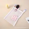 Bolsa de malla con cordón de gran capacidad para baño, bolsa de almacenamiento para juguetes de baño, bolsa de malla con ventosas para almacenamiento de juguetes de bañera para bebé