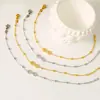 Pulsera Exquisita de Acero de Titanio con Símbolo de Infinito, Cadena Cruzada y Cadena de Cuentas, Regalo para Mejor Amigo, Pulsera con Símbolo de Infinito