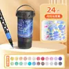 Novos Marcadores Coloridos Flash de Ponta Dupla e Duas Cores para Alunos do Ensino Fundamental, Canetas Graffiti Específicas para Arte, Canetas Fluorescentes e Canetas Hidrocor Coloridas Empilháveis