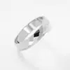 Anel Completo de Diamante em Aço Titânio para Mulheres, Não Desbota, Fashion, Luxo Leve, Estilo Popular de Celebridade da Internet, Anel Fino Simples, Anel de Dedo