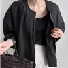 Diseño de Nicho Suelta y Sencilla Chaqueta Fina Protectora del Sol para Mujer, Casual Retro Color Sólido Plisada Manga Tres Cuartos Chaqueta Superior