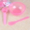 Juego de 2 herramientas de belleza con palillo de ajuste de película y cuenco para mascarilla facial, cuchara para el hogar, cuatro moldes, cepillo de maquillaje de pelo suave para spa