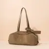 Bolsa Original Feminina de Axila da Fábrica de Guangzhou, Bolsa Bowling Popular para o Dia a Dia, Bolsa de Ombro Baguete em Couro Vegetal Perolado
