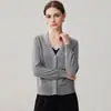 Nuevo Cárdigan de Cachemira para Otoño e Invierno con Lentejuelas y Cuello en V Chaqueta para Mujer Estilo Casual Adelgazante Suéter de Punto de Manga Larga