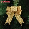 Lazo de Decoración Navideña de 10cm Lazo con Polvo de Brillantina Decoraciones Festivas Colgante para Árbol de Navidad Lazo