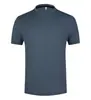 Camiseta de manga corta con cuello redondo, de malla de nylon tipo mariposa, tecnología de secado rápido y tacto frío, transpirable y cómoda, unisex, con bordado estampado