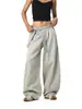 Moda 2026 Color Café Americano Pantalones de Trabajo para Mujer Sueltos Rectos Casuales Pantalones Largos tipo Guadaña Pantalones de Pierna Ancha