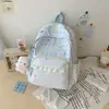 Mochila de Estudiante Estrella a Cuadros con Encaje Nueva Mochila de Estudiante de Gran Capacidad Mochila Versátil para Viajes Mochila de Alto Valor