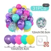Set de Globos de Látex Transfronterizos de 12 Pulgadas, Globos Metálicos de Lentejuelas Negros y Dorados para Decoraciones de Bodas y Fiestas de Cumpleaños