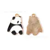 Liga de Óleo Gotejante Família Panda Folha de Bambu Broto de Bambu Acessórios de Joias Pingente de Liga DIY Corrente de Celular Chaveiro Charme
