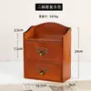 Almacenamiento de Escritorio para Joyería Zakka Caja de Almacenamiento de Madera Rejillas de Clasificación Bandeja Organizador de Cosméticos y Lápices Labiales Caja de Madera