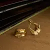 Bosque Dorado Aretes Metálicos Estilo Francés Hojas Vintage Nuevos Populares Pinzas para Orejas de Espiral Anti-Mosquitos Accesorios para Orejas sin Perforación