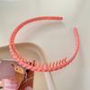 Diadema Simple de Color Sólido con Dientes Antideslizante Diadema de Goma para Salir de Niña Fijación de Maquillaje para Lavar la Cara Pinza para el Cabello a Presión para Cabello Roto