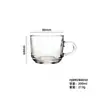 Caneca de Vidro Doméstica Resistente ao Calor com Alça Caneca para Chá Preto Caneca de Café com Alça Caneca para Leite e Suco Venda por Atacado Comercial