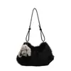 Bolso de Peluche de Alta Textura para Mujer 2026 Otoño/Invierno Nuevo Retro Bolso de Hombro Único Bolso Tote Esponjoso de Gran Capacidad