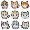 Novo Patch Bordado de Gatinho Cartoon Fofo e Suave Coroa Princesa Gato Sapatos Chapéus Mochilas Patch Decorativo Selável por Calor