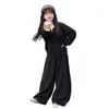 Conjunto casual estilo coreano para niñas para primavera y otoño 2026, nuevo conjunto de dos piezas de sudadera de moda para niños mayores