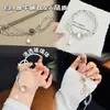 Pulseira de cristal branco natural para mulheres, versátil, simples, requintada, elegante, de alta qualidade, joia de design original