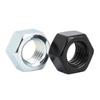 A NOSOTROS. Tuerca hexagonal galvanizada de grado 2, tuerca hexagonal de zinc azul y blanco de 4,8 pulgadas, tuerca hexagonal de 1/4 a 1 pulgada UNC