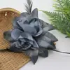 0374 Pasador de Flores y Plantas Europeo y Americano para Mujer Pasador Infantil Elegante Accesorios para el Cabello Flor para la Cabeza con Broche de Pluma Venta Directa