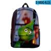Venta Directa Transfronteriza Nuevo Monstruo Verde de Piel Grinqi Periférico Impresión Digital 3D Mochila de Tendencia Europea y Americana