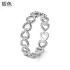 Japón y Corea del Sur Venta Caliente Transfronteriza Joyería Nuevo Anillo Creativo de Metal Cobre Galvanizado Ajustable para Mujer Anillo de Amor Calado