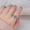 Anillo de plata de ley 925 de pez Loto anillo vintage abierto de buena suerte pez koi joyería para niñas año tras año