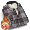 Camisa de Cuadros Cálida de Algodón Puro Nueva para Hombre, con Terciopelo y Engrosada, para Personas de Mediana Edad y Mayores en Otoño e Invierno