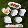 Platos creativos para snacks de forma irregular para bares y KTVs, Platos de postre comerciales para buffet, Vajilla de melamina