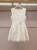 Shenzhen Nanyou Vestido de Verão de Alta Costura para Mulheres Novo Estilo Socialite Herdeira Estilo Pequeno Chanel Crochê Bordado Sem Mangas Vestido Colete
