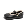 Novedad Primavera 2026 Zapatos de Cuero con Suela Suave y Adorno de Encaje para Niños, Zapatos de Princesa para Bebés, Zapatos Planos de Moda para Niños Pequeños y Medianos