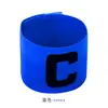 Lote de Brazaletes de Capitán de Fútbol Yueke Multicolores con Emblema en Forma de C, Elásticos, Cierre de Velcro, No Desmontables