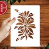 Plantilla de pintura para decoración de pared DIY con patrón de hojas y flores de plantas de Amazon A4, plantilla de pintura hueca para cuenta de mano de mascota