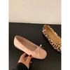 Sapatos femininos de boca rasa e sem salto, novos sapatos Mary Jane para a primavera e o verão de 2025, sapatos de festa suaves