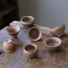 Conjunto de Xícaras de Chá Pessoais Cerâmicas Rústicas Vintage, Utensílios de Chá Kung Fu, Xícara de Chá Doméstica, Tigela de Chá Pequena Única, Xícara do Anfitrião